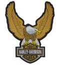 Голяма рокерска нашивка за елек Harley-Davidson с разперил крила орел върху лого