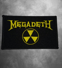 Метъл нашивка Megadeth Rust in Peace с жълто лого и радиоактивен знак