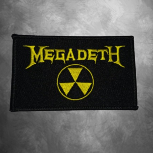 Метъл нашивка Megadeth Rust in Peace с жълто лого и радиоактивен знак