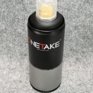 Професионален спрей боя OneTake 400ml в черен флакон за улично изкуство и графити.