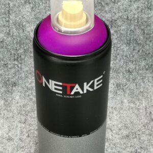 Професионален флуоресцентен лилав спрей за графити Onetake Purple Fluorescent с жълта дюза за рисуване