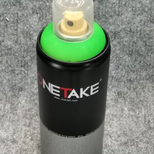 Професионален флуоресцентен зелен спрей за графити Onetake Green Fluorescent с жълта дюза за рисуване