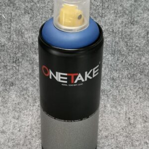 Професионален тъмносин спрей за графити Onetake Dark Navy с жълта дюза за рисуване