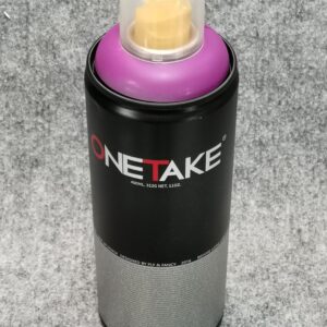 Професионален лилав спрей за графити Onetake Full Purple с жълта дюза за рисуване