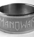 Метъл рок аксесоар с лазерно гравирано лого Manowar от неръждаема стомана