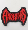 Метъл нашивка на Amorphis с червено бродирано лого
