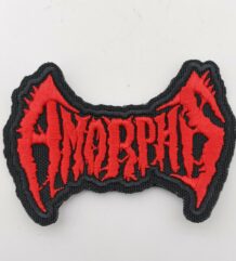 Метъл нашивка на Amorphis с червено бродирано лого