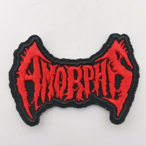 Метъл нашивка на Amorphis с червено бродирано лого
