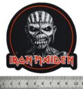Кръгла везана метъл нашивка Iron Maiden с талисмана Eddie