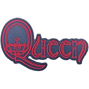 оригинална рок нашивка Queen червено лого с корона