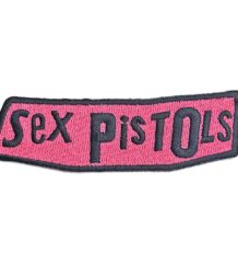 оригинална пънк нашивка Sex Pistols Logo везан розов пач