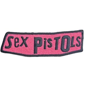 оригинална пънк нашивка Sex Pistols Logo везан розов пач