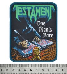 метъл нашивка Testament One Man's Fate везана сив кант