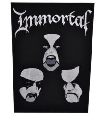 Голяма везана метъл нашивка Immortal за гръб с ликовете на групата в корпспейнт