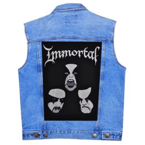 Голяма метъл нашивка Immortal с ликовете на групата за гръб - Hover Image