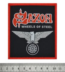 метъл нашивка Saxon Wheels of Steel везана