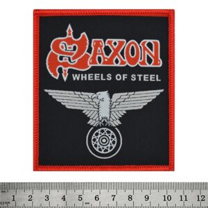 метъл нашивка Saxon Wheels of Steel везана