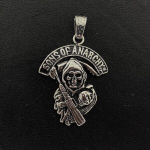 Медальон Sons of Anarchy от медицинска стомана с Мрачния жътвар