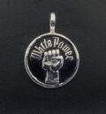 Медальон стомана с надпис White Power