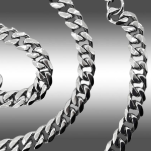 Мъжки синджир от неръждаема стомана с панцер плетка - Hover Image