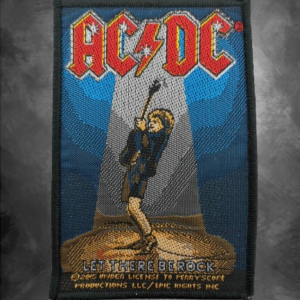 Оригинална бродирана рок нашивка AC/DC – Let There Be Rock с Ангъс Йънг