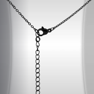 Полиран черен стоманен синджир с класически кръст - Hover Image