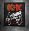 Бродирана рок нашивка AC/DC – For Those About to Rock с оръдие и лого