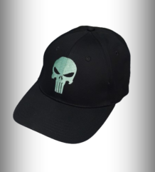 Мъжка бейзболна шапка Punisher със светлозелен череп бродерия