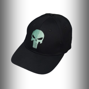 Мъжка бейзболна шапка Punisher със светлозелен череп бродерия