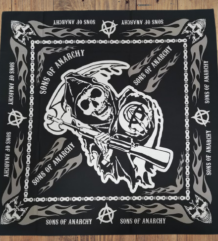 Памучна кърпа за глава Sons of Anarchy с череп и коса