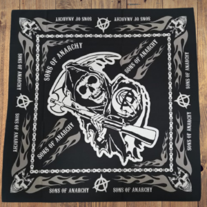 Памучна кърпа за глава Sons of Anarchy с череп и коса