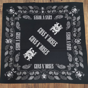 Памучна кърпа за глава Бандана Guns N' Roses с лога и пейсли десен