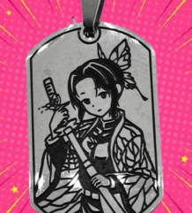 Demon Slayer медальон от стомана с Shinobu