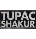 Текстилна нашивка Tupac Shakur Logo в бяло и черно
