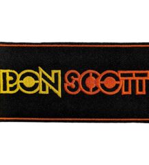 Правоъгълна бродирана рок нашивка AC/DC Bon Scott