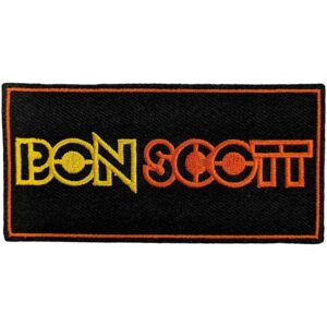 Правоъгълна бродирана рок нашивка AC/DC Bon Scott