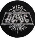 Кръгла бродирана рок нашивка AC/DC High Voltage