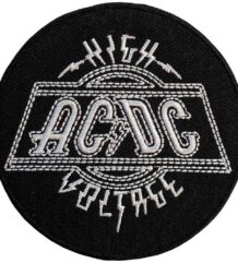 Кръгла бродирана рок нашивка AC/DC High Voltage