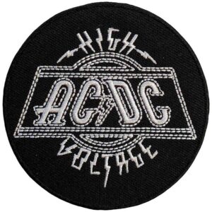 Кръгла бродирана рок нашивка AC/DC High Voltage