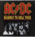 Квадратна рок нашивка AC/DC Highway to Hell Tour със снимка на бандата