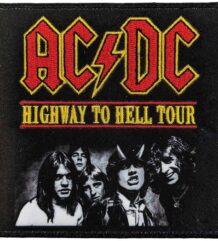 Квадратна рок нашивка AC/DC Highway to Hell Tour със снимка на бандата