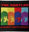 Квадратна бродирана рок нашивка The Beatles A Hard Day's Night с цветни лица