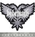 Метъл нашивка Behemoth Logo с бяла бродерия на двуглав орел
