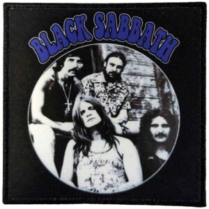 Квадратна метъл нашивка Black Sabbath Band Photo със снимка на групата