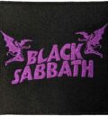 Квадратна бродирана метъл нашивка Black Sabbath Purple Logo с лилаво лого и демони