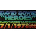 Рок нашивка David Bowie Heroes с градиентен надпис и британско знаме