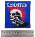Пънк нашивка The Exploited Skull с червен мохаук и синя бродерия