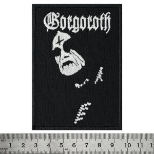 Малка бродирана метъл нашивка на Gorgoroth с лика на King ov Hell