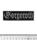 Малка бродирана метъл нашивка Gorgoroth Logo в бяло и черно