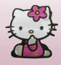 Hello Kitty голям и сладък 3D стикер